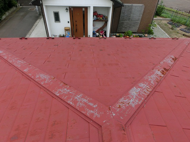 施工前のガルバリウム鋼板屋根